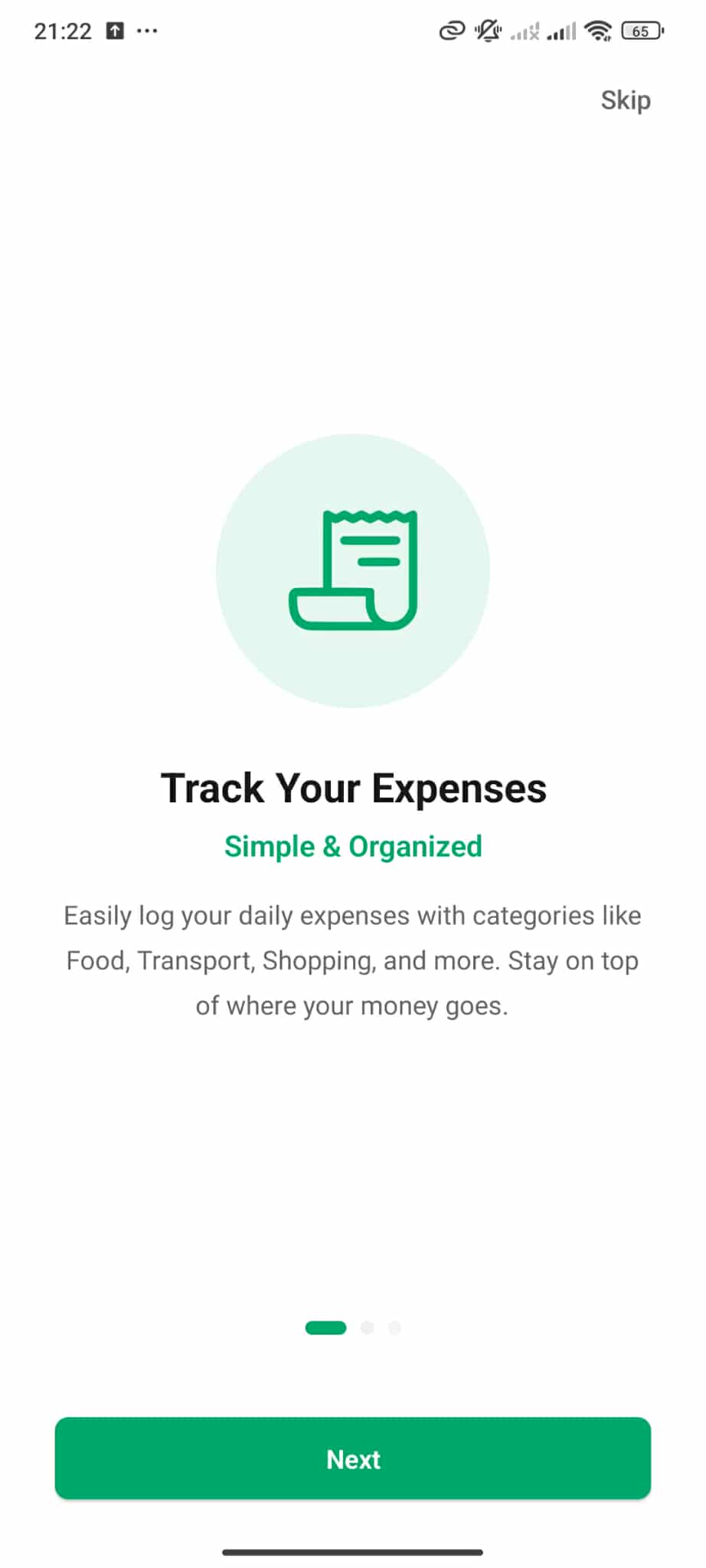 Expense Tracker – Mockup chính